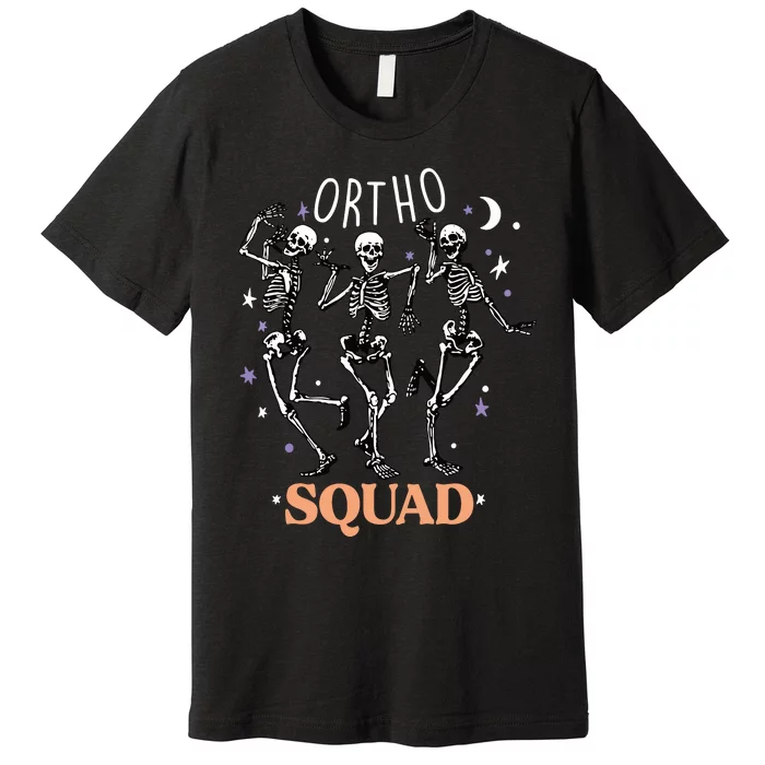 Ortho Squad Skeletons Halloween Orthopedic Nurse RN Premium T-Shirt