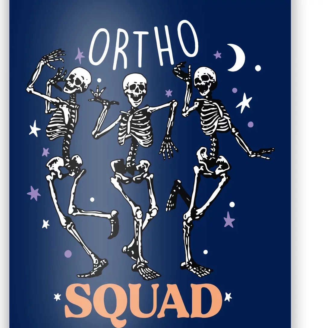 Ortho Squad Skeletons Halloween Orthopedic Nurse RN Poster