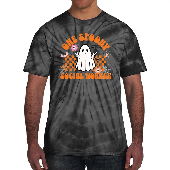 One Spooky Social Worker For Halloween For Advocate Tie-Dye T-Shirt