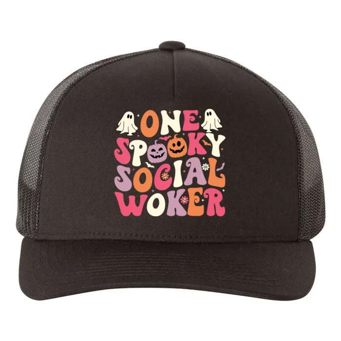 One Spooky Social Worker Halloween Social Worker Yupoong Adult 5-Panel Trucker Hat