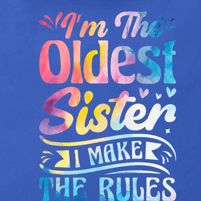 Oldest Sister Shirt I Make The Rules 3 Sisters Matching Zip Tote Bag