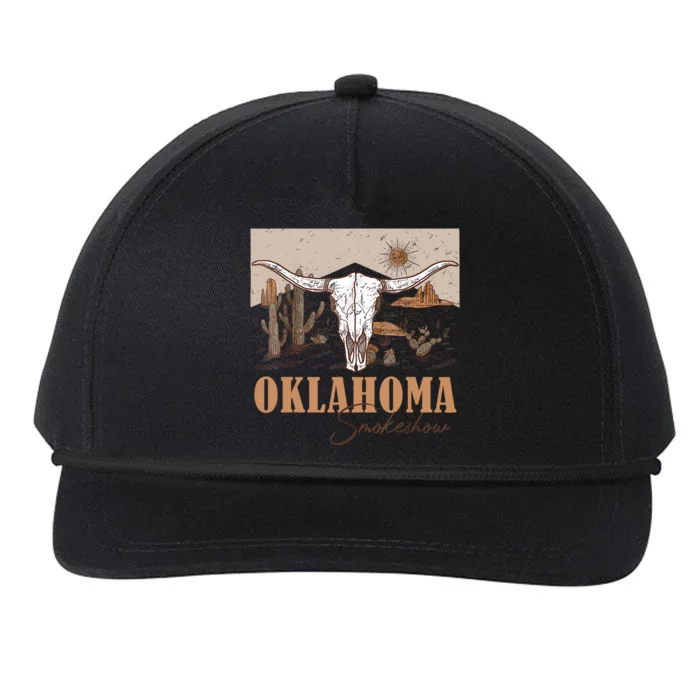 Oklahoma Smoke Show Oklahoma Smokeshow Western Country Snapback Five-Panel Rope Hat