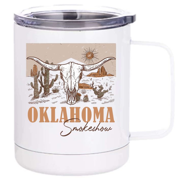 Oklahoma Smoke Show Oklahoma Smokeshow Western Country Front & Back 12oz Stainless Steel Tumbler Cup