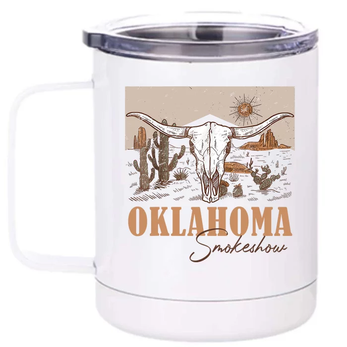 Oklahoma Smoke Show Oklahoma Smokeshow Western Country Front & Back 12oz Stainless Steel Tumbler Cup