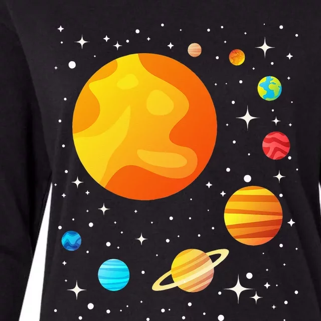 Our Solar System - Astronomy Galaxy Astronomer Science Fan Womens Cotton Relaxed Long Sleeve T-Shirt