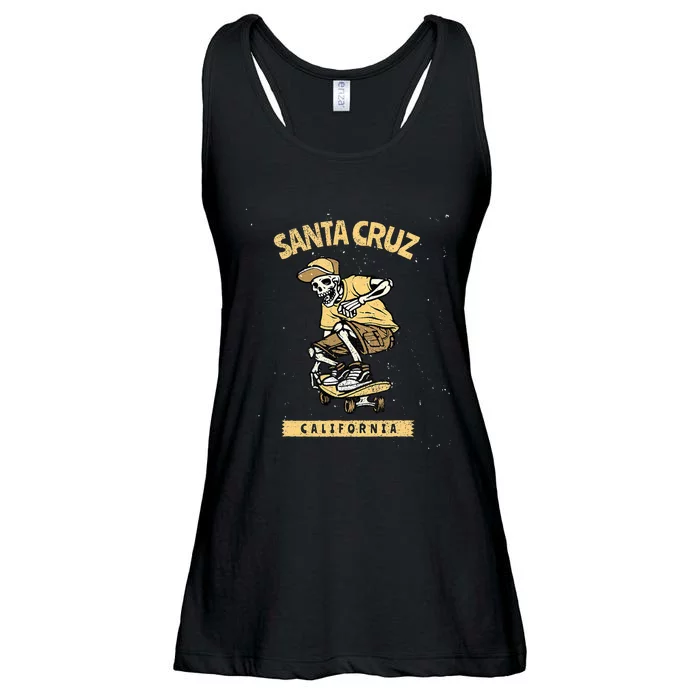 Old School Skater Santa Cruz California Ladies Essential Flowy Tank