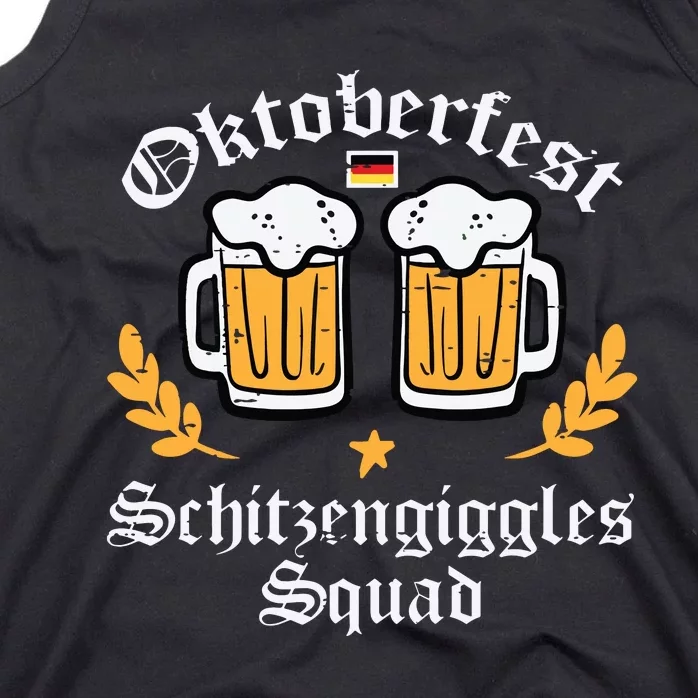 Oktoberfest Schitzengiggles Squad German Bavarian Tank Top