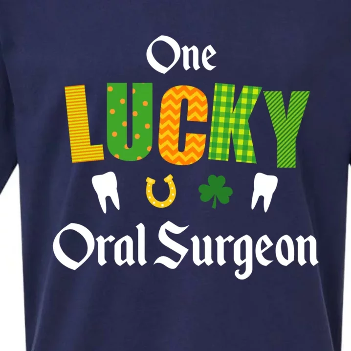 Oral Surgeon St Patrick's Day Irish Shamrock Dentist Doctor Gift Sueded Cloud Jersey T-Shirt