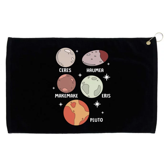 Outer Space Solar System Dwarf Planet For Kids Grommeted Golf Towel