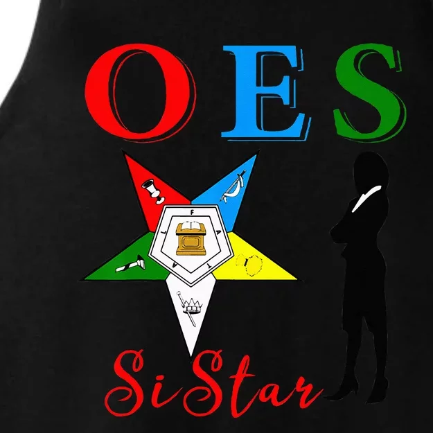 OES Sistar Sister Order of the Eastern Star Parents' Day Ladies Tri-Blend Wicking Tank