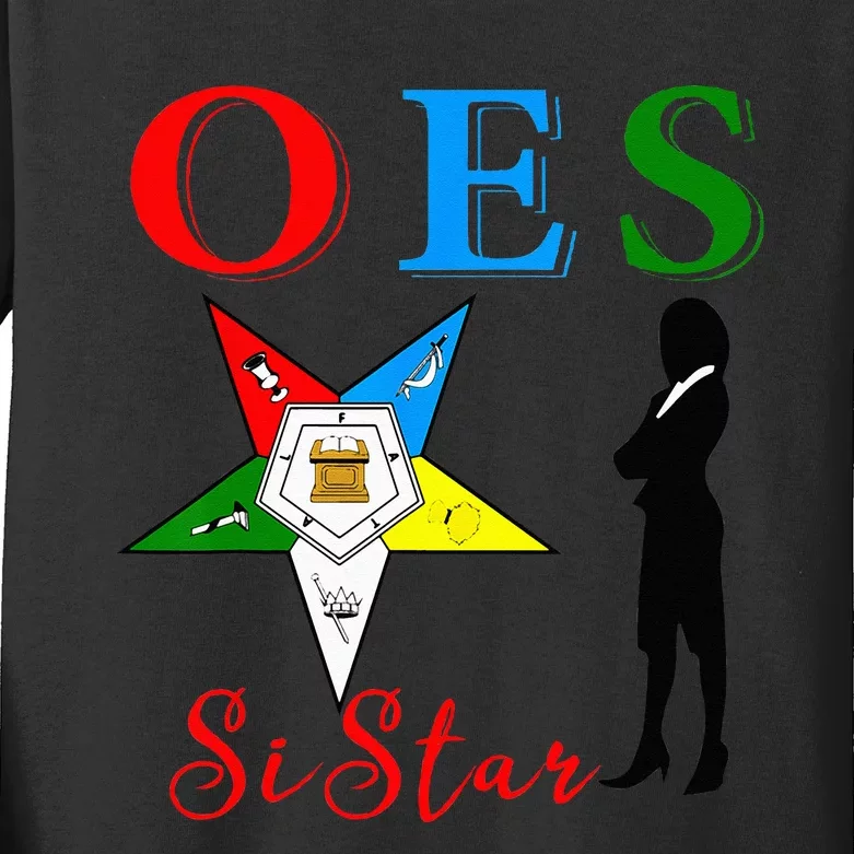 OES Sistar Sister Order of the Eastern Star Parents' Day Kids Long Sleeve Shirt