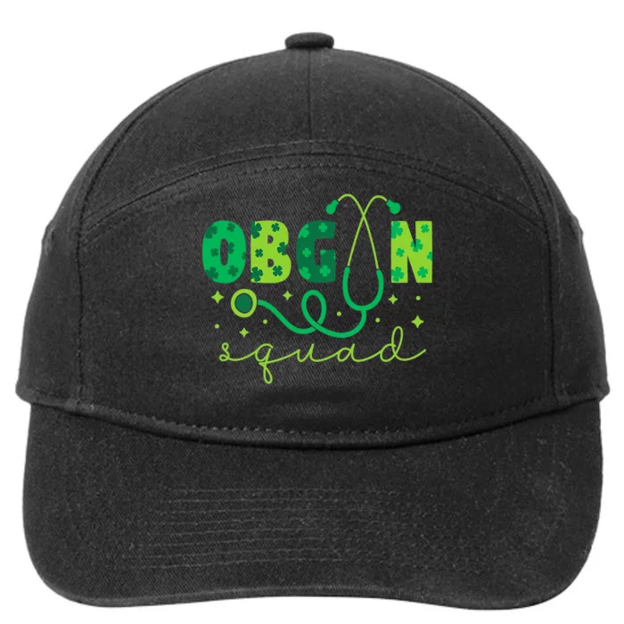 Obgyn Squad St PatrickS Day Nurse Tech Crew 7-Panel Snapback Hat