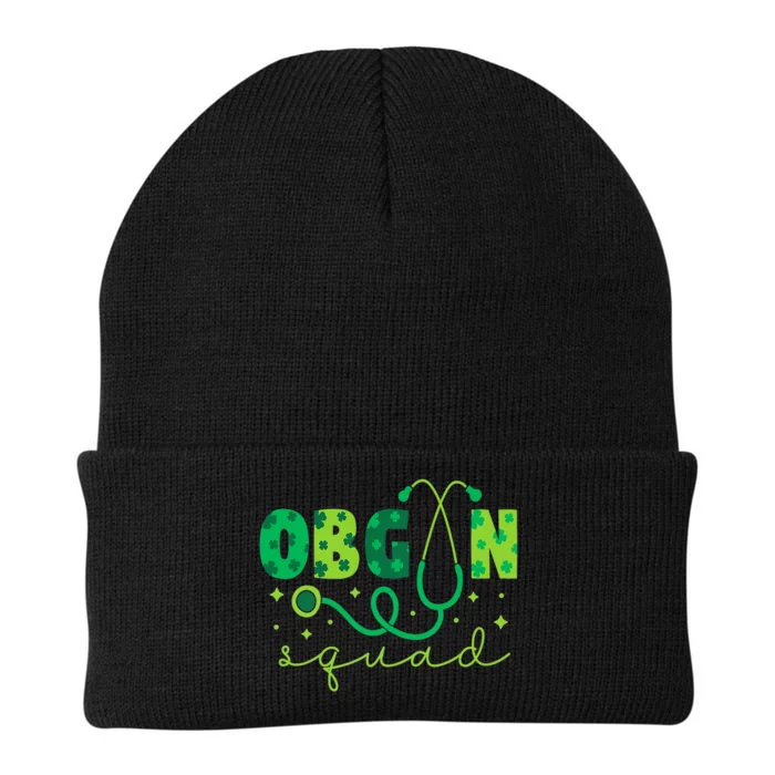 Obgyn Squad St PatrickS Day Nurse Tech Crew Knit Cap Winter Beanie