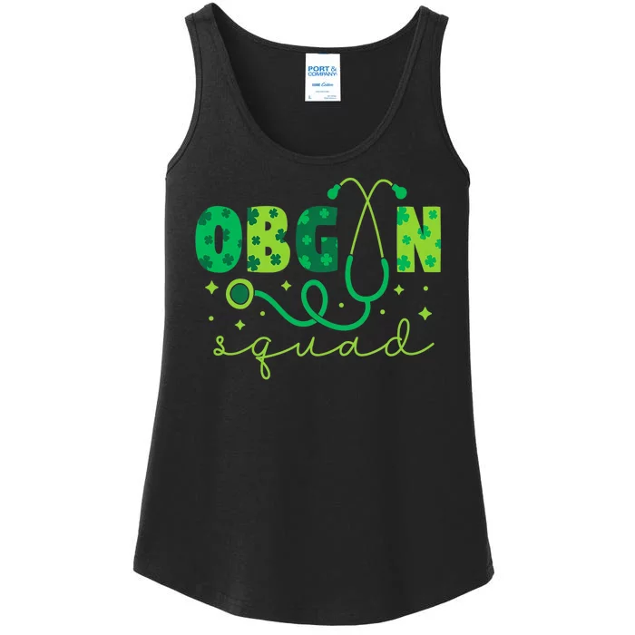 Obgyn Squad St PatrickS Day Nurse Tech Crew Ladies Essential Tank