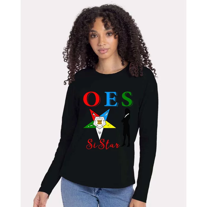 OES Sistar Sister Order Of The Eastern Star Parents Day Womens Cotton Relaxed Long Sleeve T-Shirt