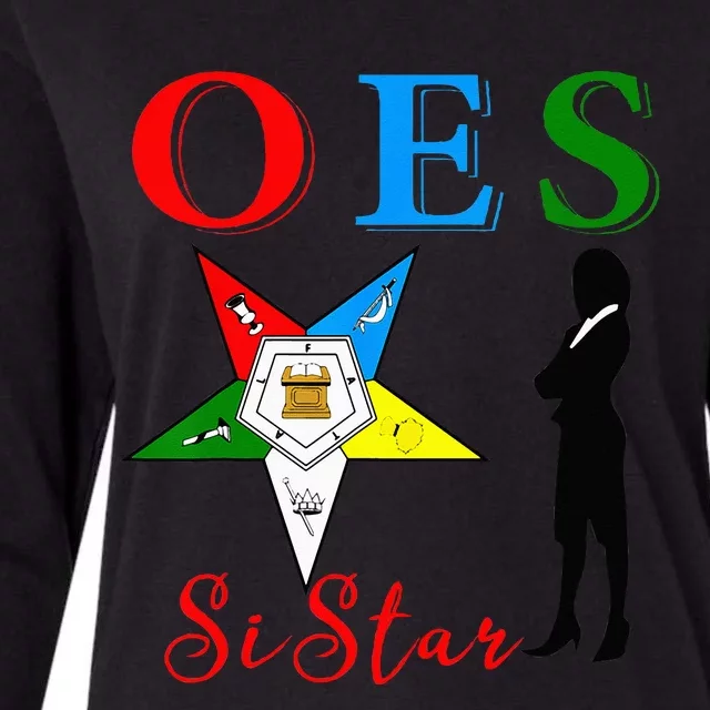 OES Sistar Sister Order Of The Eastern Star Parents Day Womens Cotton Relaxed Long Sleeve T-Shirt