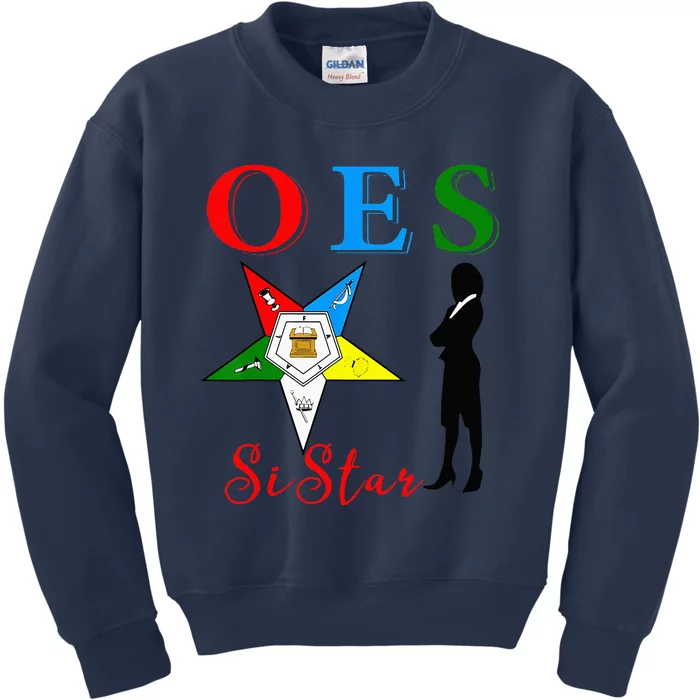 OES Sistar Sister Order Of The Eastern Star Parents Day Kids Sweatshirt