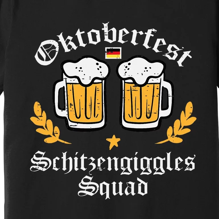 Oktoberfest Schitzengiggles Squad German Bavarian Premium T-Shirt