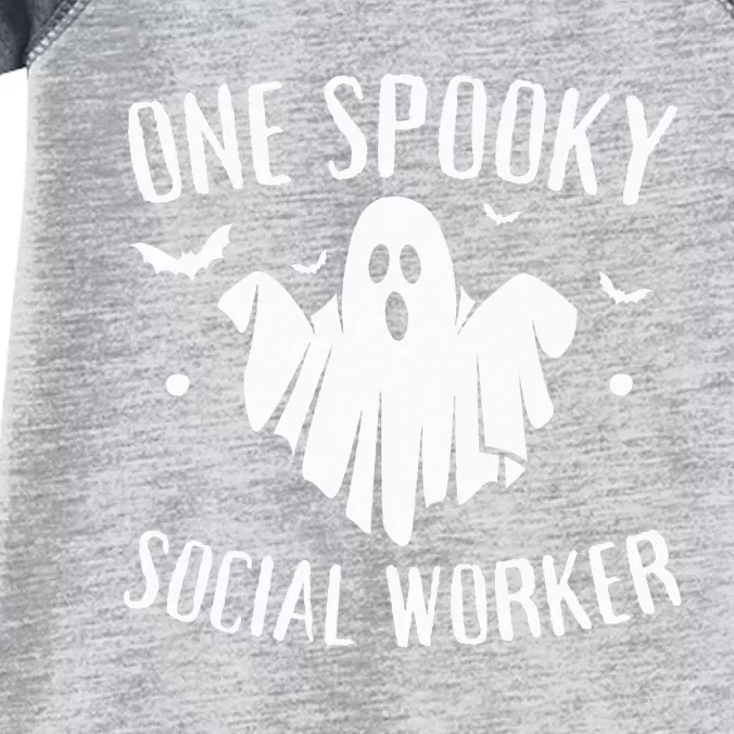 One Spooky Social Worker Ghost Halloween Infant Baby Jersey Bodysuit