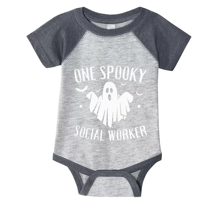 One Spooky Social Worker Ghost Halloween Infant Baby Jersey Bodysuit