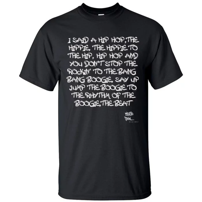 Old School Skool Rap Hip Hop Merch Lyric Quote 80s Tall T-Shirt