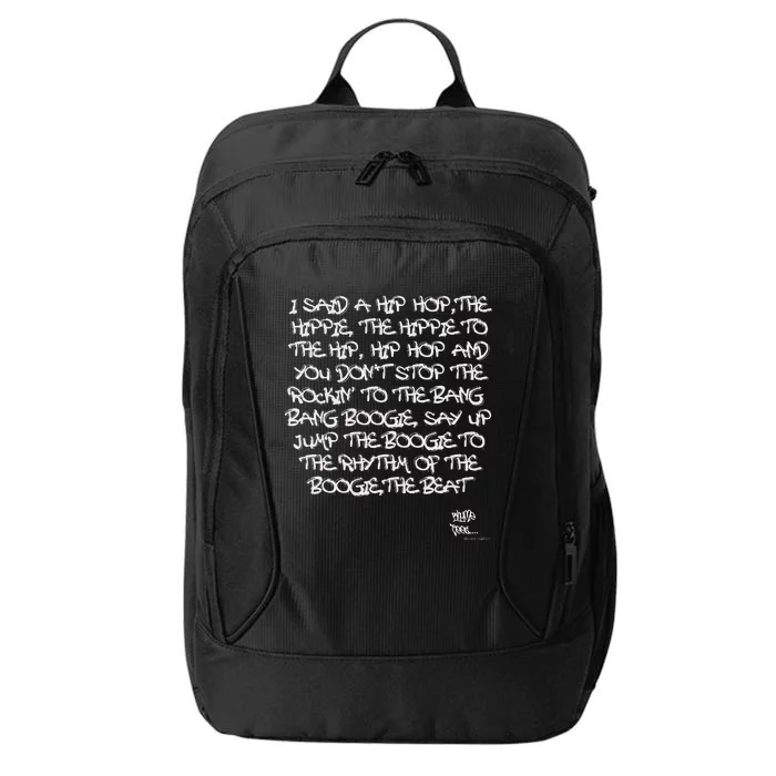 Old School Skool Rap Hip Hop Merch Lyric Quote 80s City Backpack