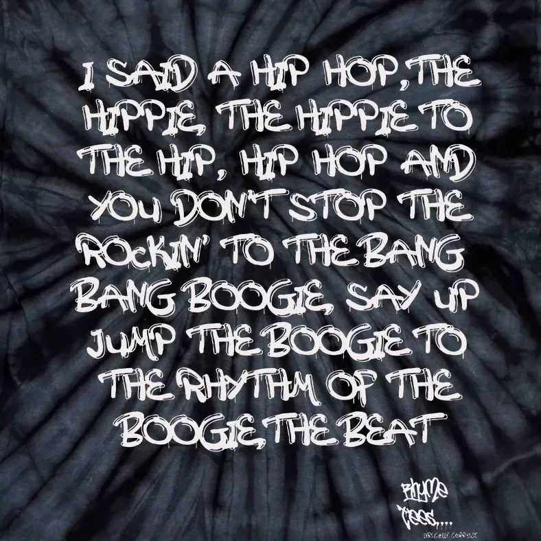 Old School Skool Rap Hip Hop Merch Lyric Quote 80s Tie-Dye T-Shirt