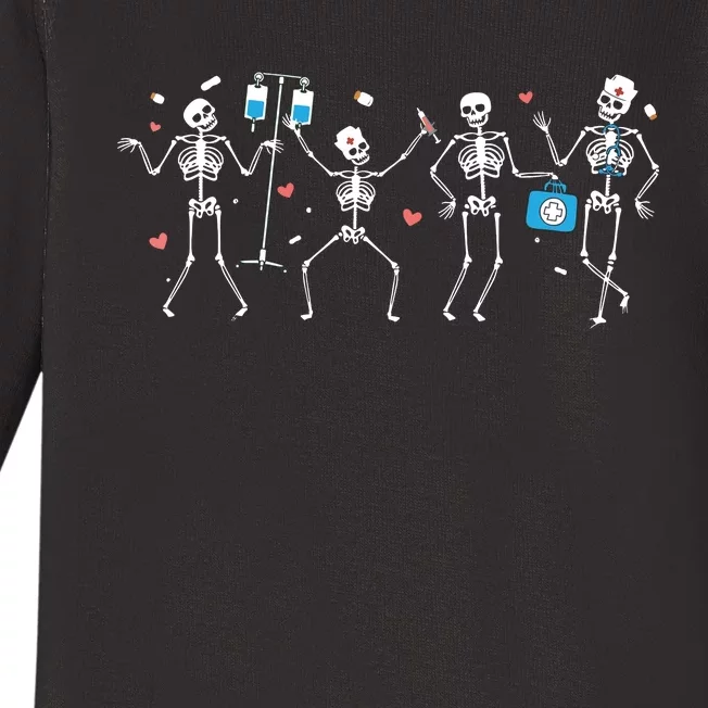 Ortho Squad Skeleton Halloween Orthopedic Nurse Rn Baby Long Sleeve Bodysuit