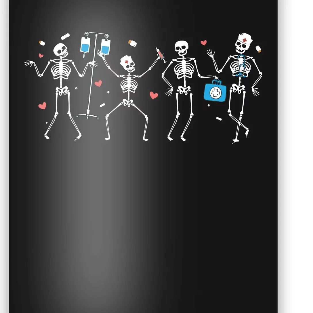 Ortho Squad Skeleton Halloween Orthopedic Nurse Rn Poster