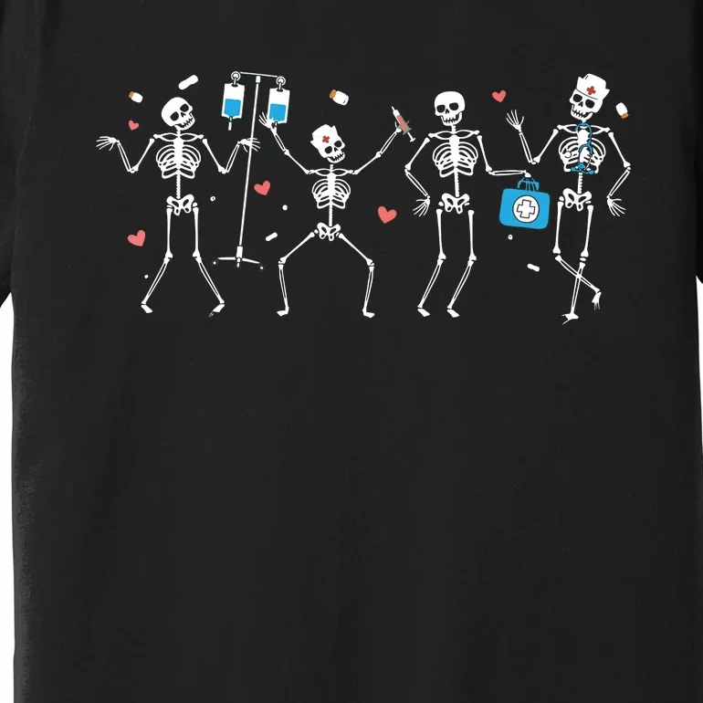 Ortho Squad Skeleton Halloween Orthopedic Nurse Rn Premium T-Shirt