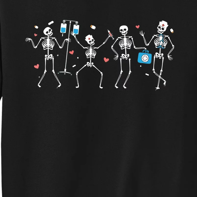 Ortho Squad Skeleton Halloween Orthopedic Nurse Rn Tall Sweatshirt