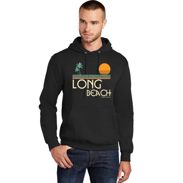 Oc Surf Style Vintage Long Beach California Tall Hoodie