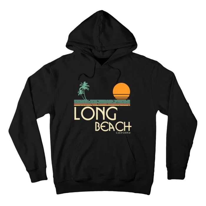 Oc Surf Style Vintage Long Beach California Tall Hoodie