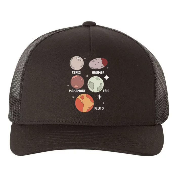 Outer Space Solar System Dwarf Planet Yupoong Adult 5-Panel Trucker Hat