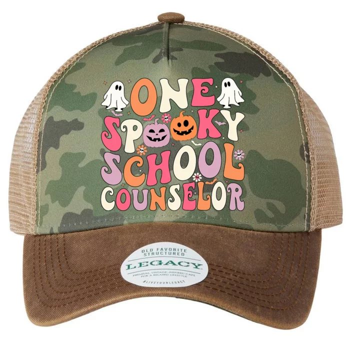 One Spooky School Counselor Halloween Teacher Counseling Legacy Tie Dye Trucker Hat