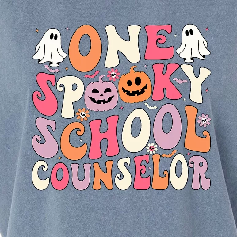 One Spooky School Counselor Halloween Teacher Counseling Garment-Dyed Women's Muscle Tee