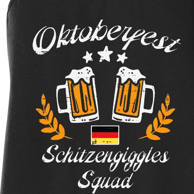 Oktoberfest Schitzengiggle Squad Bavarian Festival Women's Racerback Tank