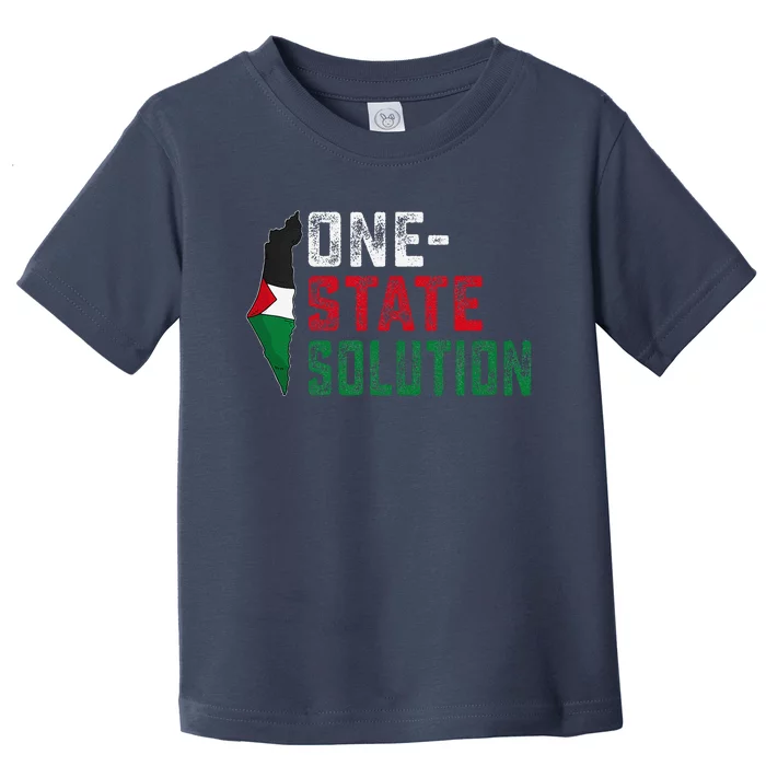 One State Solution Palestine Gaza Map Peace Statement Toddler T-Shirt