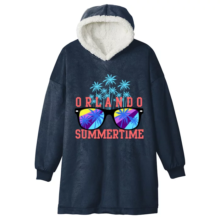 Orlando Summertime Shades Icon Hooded Wearable Blanket