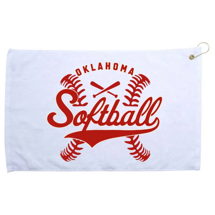 Oklahoma Softball Team Retro Softball Fan Grommeted Golf Towel