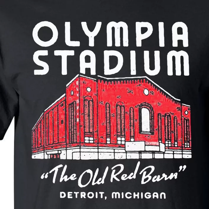 Olympia Stadium The Old Red Burn Detroit Michigan Tall T-Shirt