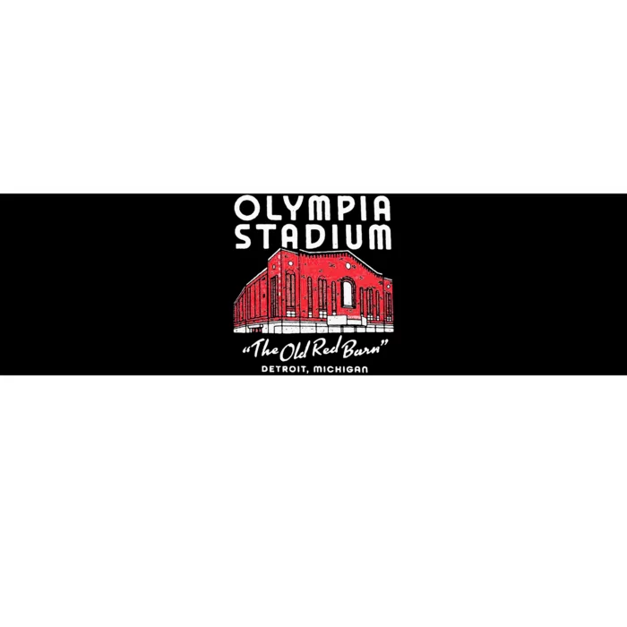 Olympia Stadium The Old Red Burn Detroit Michigan Bumper Sticker