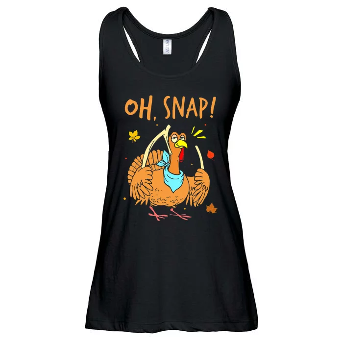 Oh Snap Turkey Day Funny Night Of Thanksgiving Gift Ladies Essential Flowy Tank