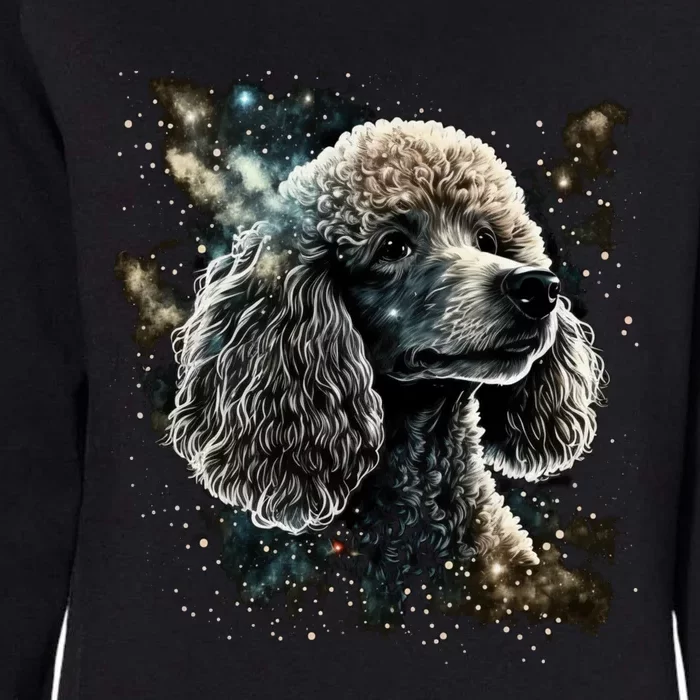 Outer Space Toy Poodle On Galaxy Astronaut Poodle Gift Womens California Wash Sweatshirt