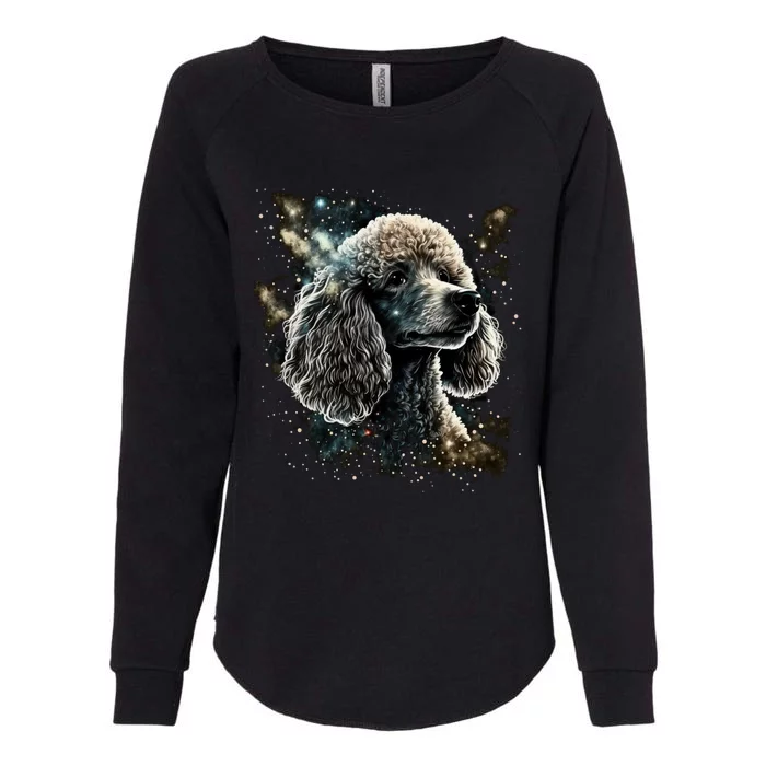 Outer Space Toy Poodle On Galaxy Astronaut Poodle Gift Womens California Wash Sweatshirt