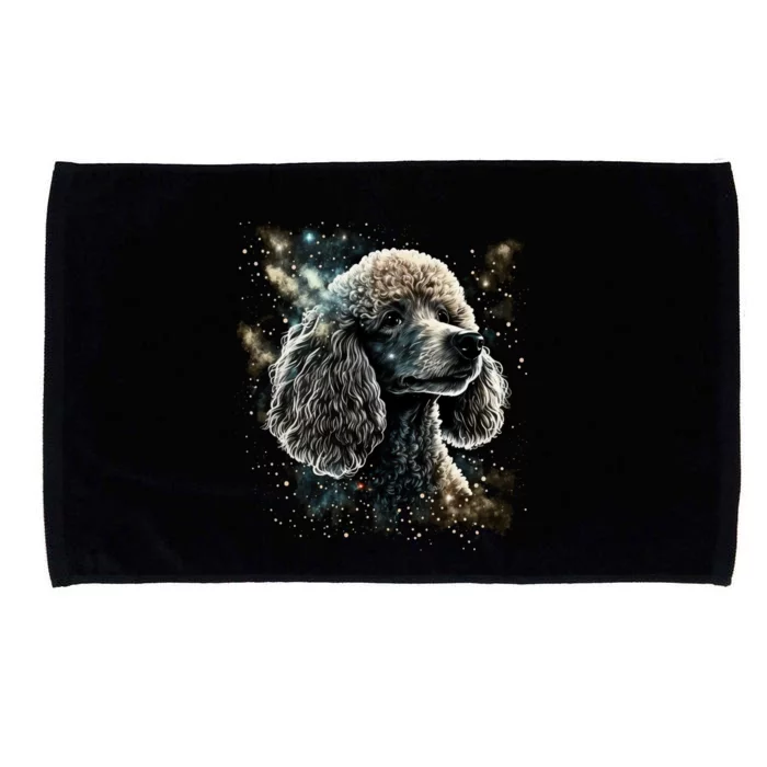 Outer Space Toy Poodle On Galaxy Astronaut Poodle Gift Microfiber Hand Towel