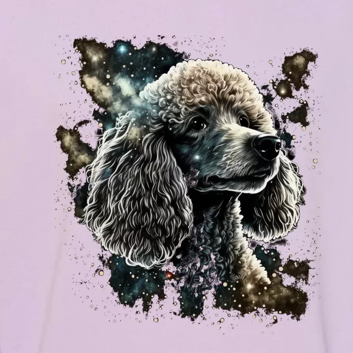 Outer Space Toy Poodle On Galaxy Astronaut Poodle Gift Garment-Dyed Sweatshirt