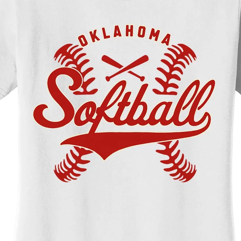 Oklahoma Softball Team Retro Softball Fan Women's T-Shirt