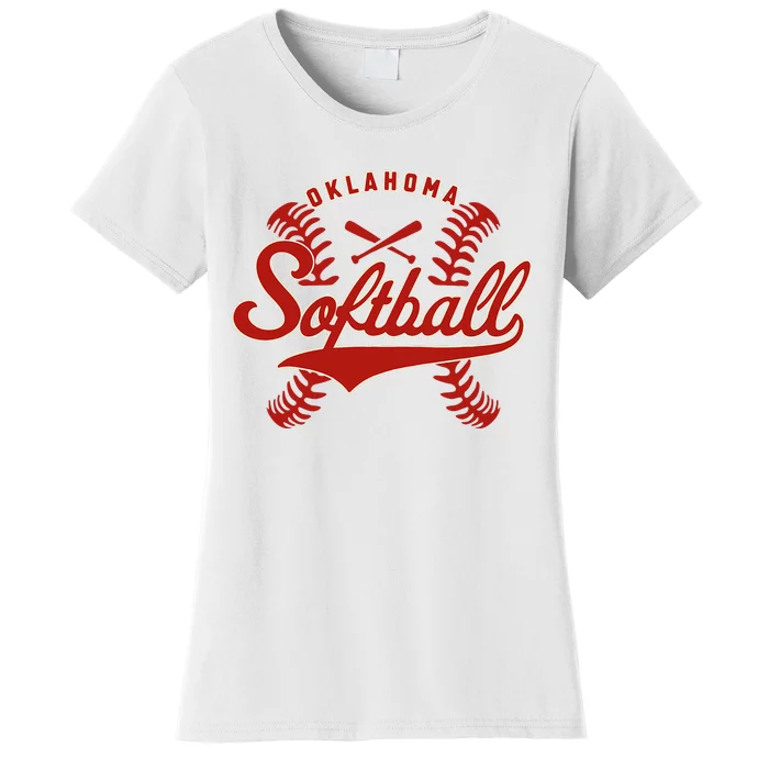 Oklahoma Softball Team Retro Softball Fan Women's T-Shirt