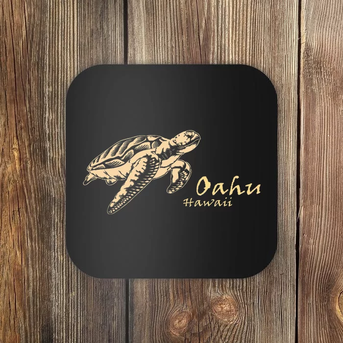 Oahu Sea Turtle Hawaii Aloha Waikiki Beach Sun Souvenir Gift Coaster